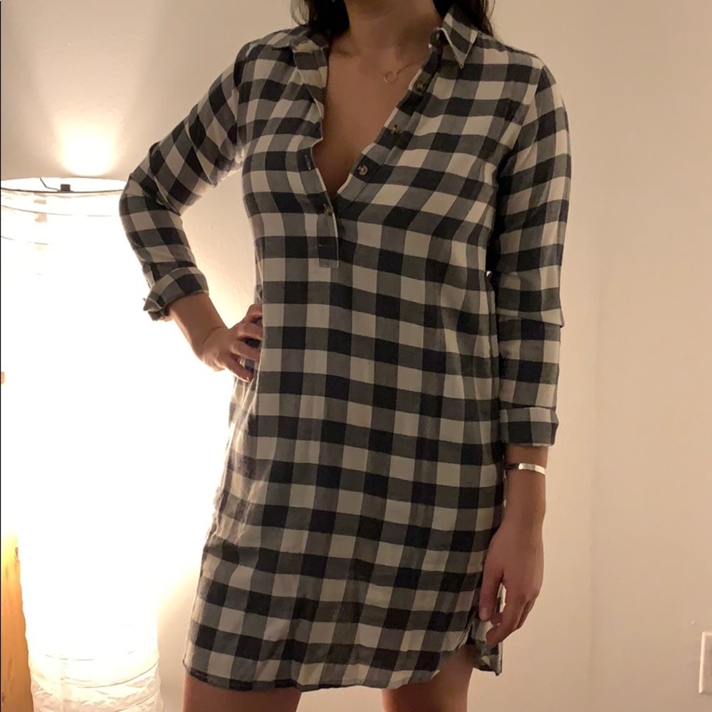 Marine Layer Plaid Shirt Dress